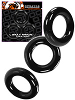 Oxballs Willy Cockring Triple Set - Negro