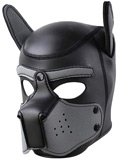 Puppy Play Dog Mask - Negro/Gris