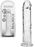 RealRock - Dildo 8 inch sin huevos - Crystal Clear